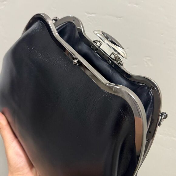 Premium Oil Wax Cowhide Handmade Custom Metal Frame Handbag & 2 Strap Styles - Picture 14 of 16